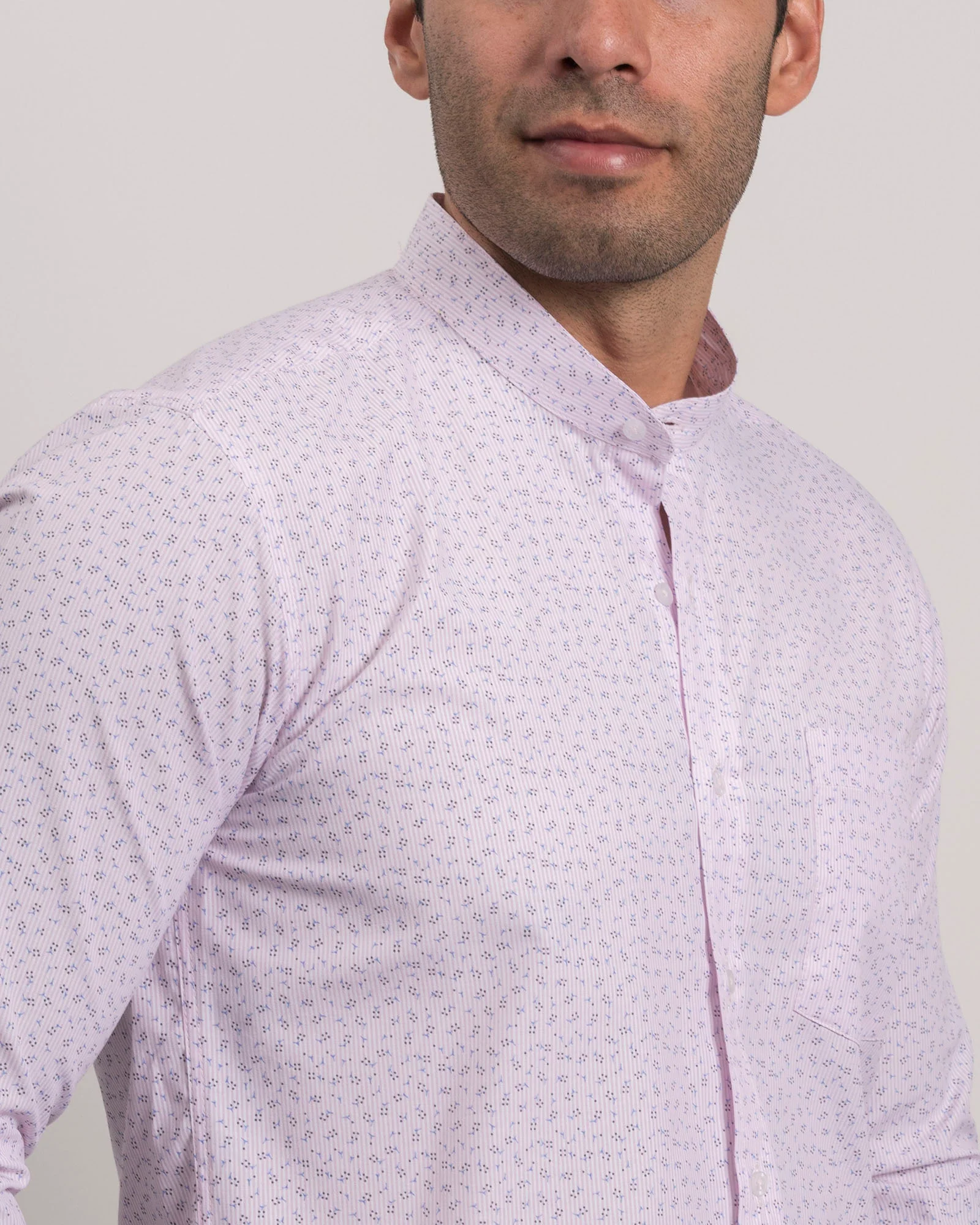 Camisa Rosada Print Cuello Mao - Image 3