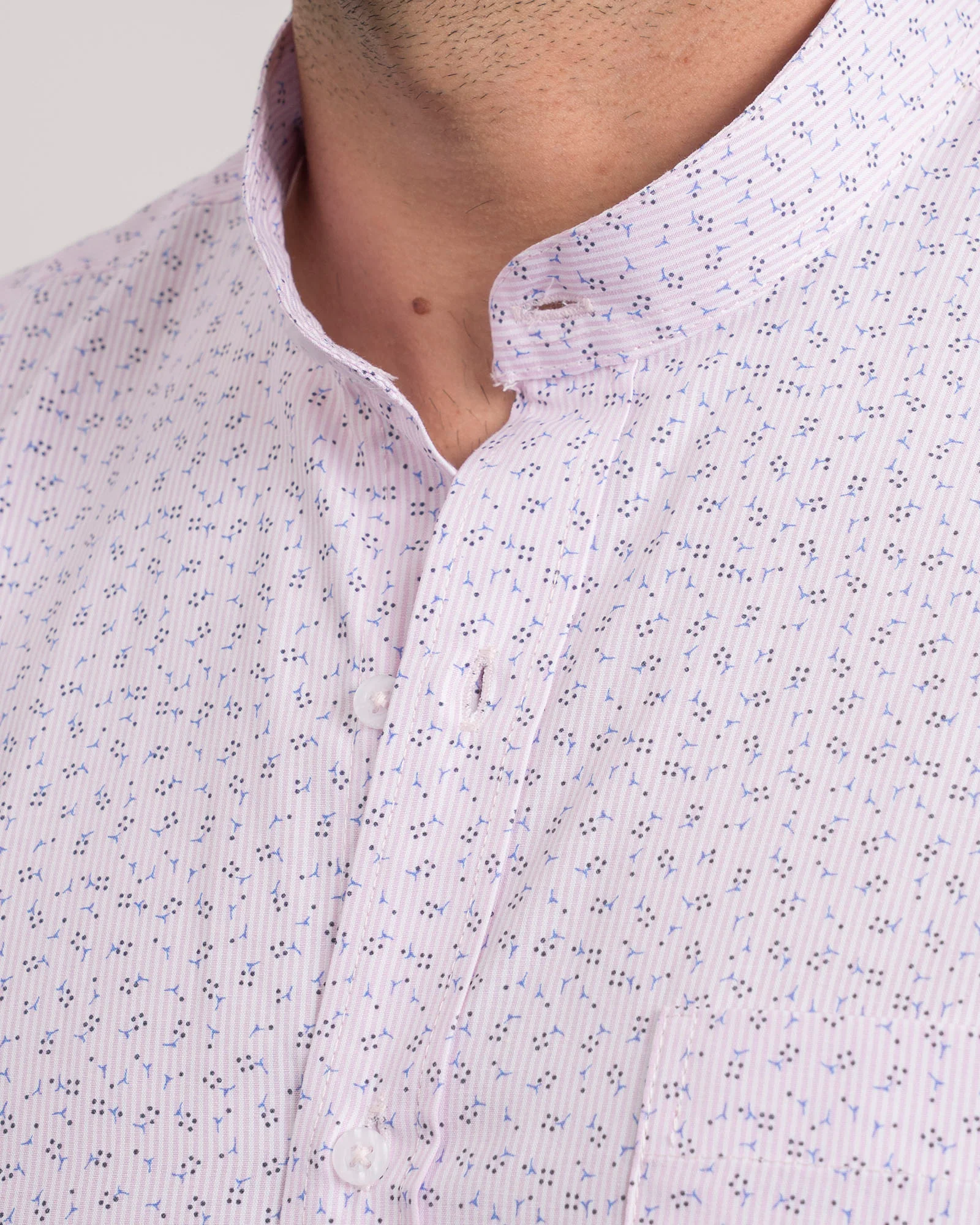 Camisa Rosada Print Cuello Mao - Image 5