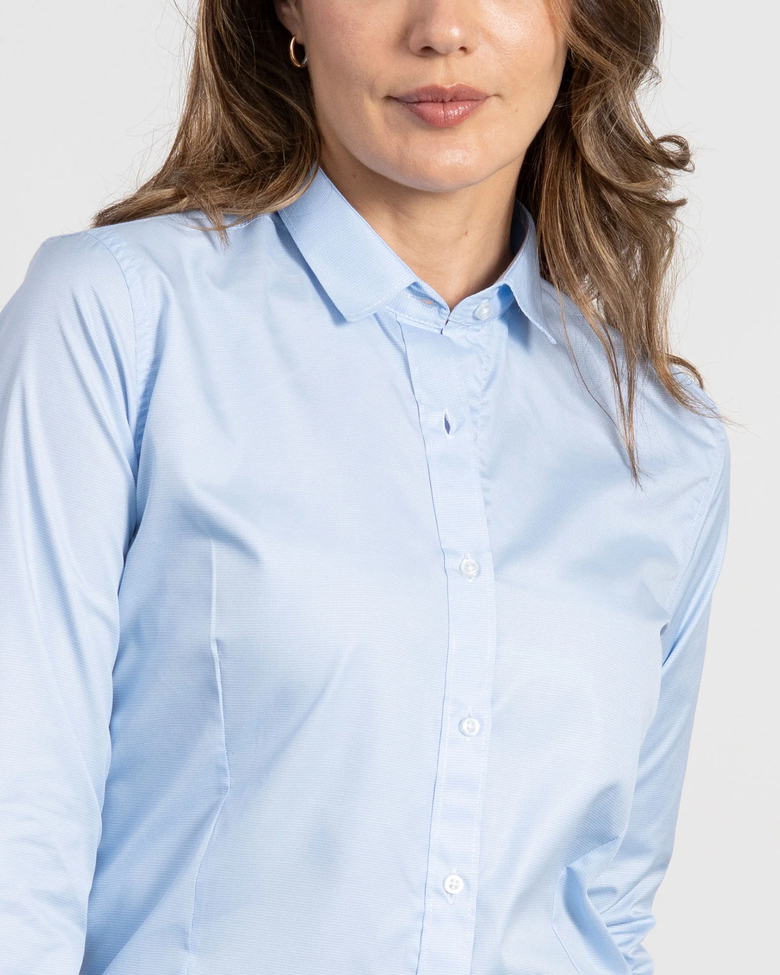 Camisa Solo Fondo Azul Clara Textura Mujer 1 - Image 5