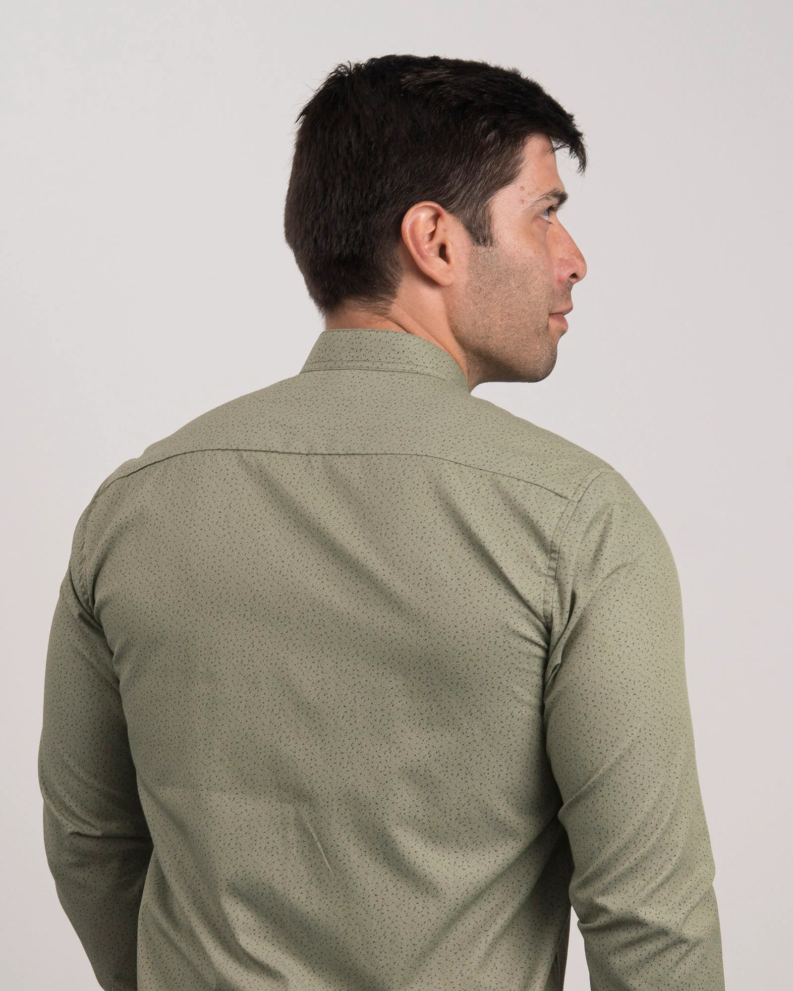 Camisa Verde Print Cuello Mao - Image 7